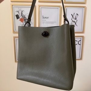 Coach green bucket shoulder bag